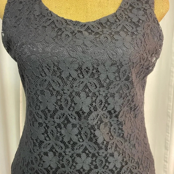 Coldwater Creek black lace tank size 10-12 - Picture 3 of 4